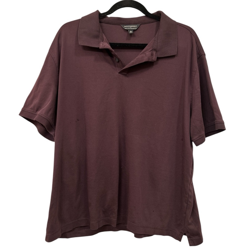 Banana Republic Luxe Touch Performance Men’s Deep Purple Polo Size XL